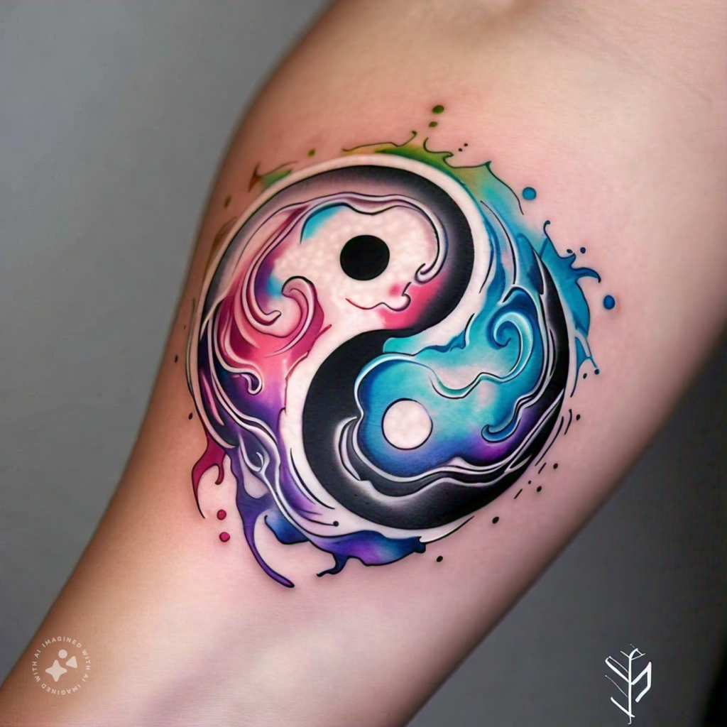 Watercolor Yin Yang